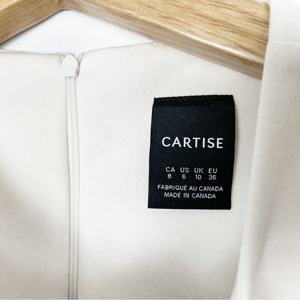 Vintage Cartise 🇨🇦 Black and White Classic Sleeveless Mini Dress Size 6 - Picture 2 of 10